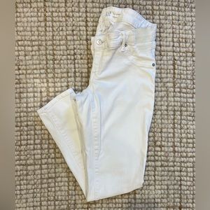 Gap Maternity Inset Panel Skinny Jeans, White, Size 27/4
